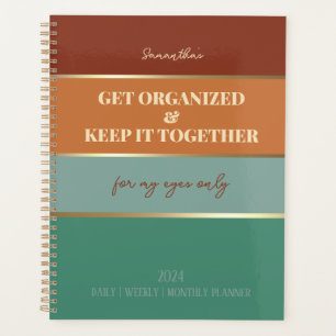 Moderne Typografie Gold Eleganto Journal Planner Planer