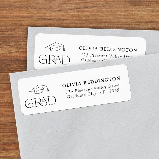 Moderne Typografie Grad Cap Rücksendeadresse (Von Creator hochgeladen)