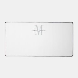 Moderne Typografie Grau Monogramm Schreibtischunterlage