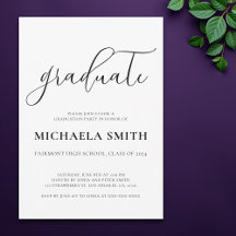 Moderne Typografie High School Graduation Party