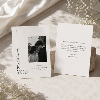 Moderne Typografie Hochzeit Danke