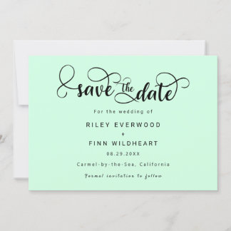 Moderne Typografie Hochzeit speichern das Datum Ei Save The Date
