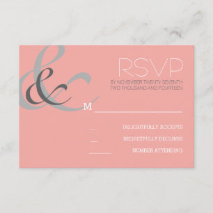 Moderne Typografie Hochzeitkarten RSVP Karte