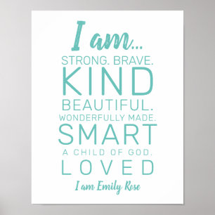 Moderne Typografie, ich bin freundlich, tapferes A Poster