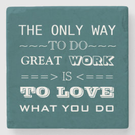 Moderne Typografie Inspiration Zitat Steinuntersetzer