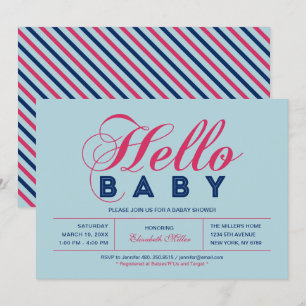 Moderne Typografie Jungen-Baby-Party, Streusel Einladung