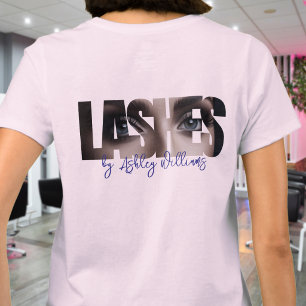Moderne Typografie "LASHES by" lash artist T-Shirt