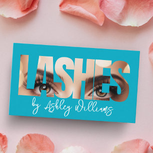 Moderne Typografie "LASHES by" lash artist Visitenkarte