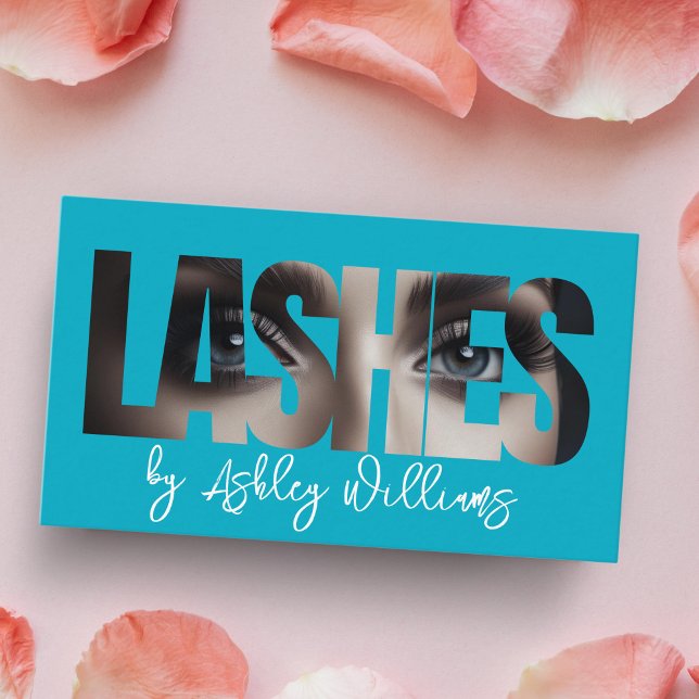 Moderne Typografie "LASHES by" lash artist Visitenkarte (Von Creator hochgeladen)