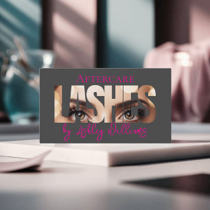 Moderne Typografie "LASHES by nachcare" Visitenkarte