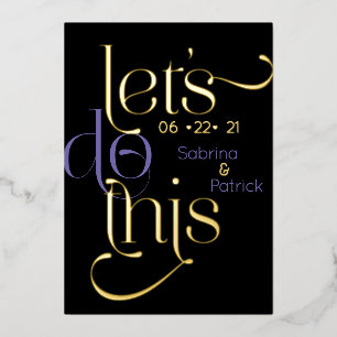 Moderne Typografie LETS DO THIS Termin vormerken Folieneinladung
