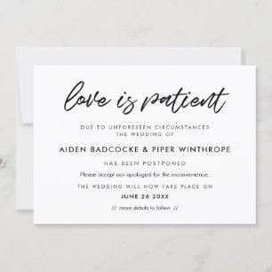 Moderne Typografie Liebes Hochzeitskarte Einladung