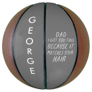 Moderne Typografie lustige Papa graue Haare Väter Basketball