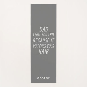 Moderne Typografie lustige Papa graue Haare Väter  Yogamatte