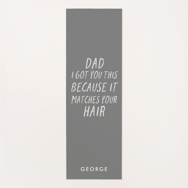 Moderne Typografie lustige Papa graue Haare Väter  Yogamatte (Vorderseite)