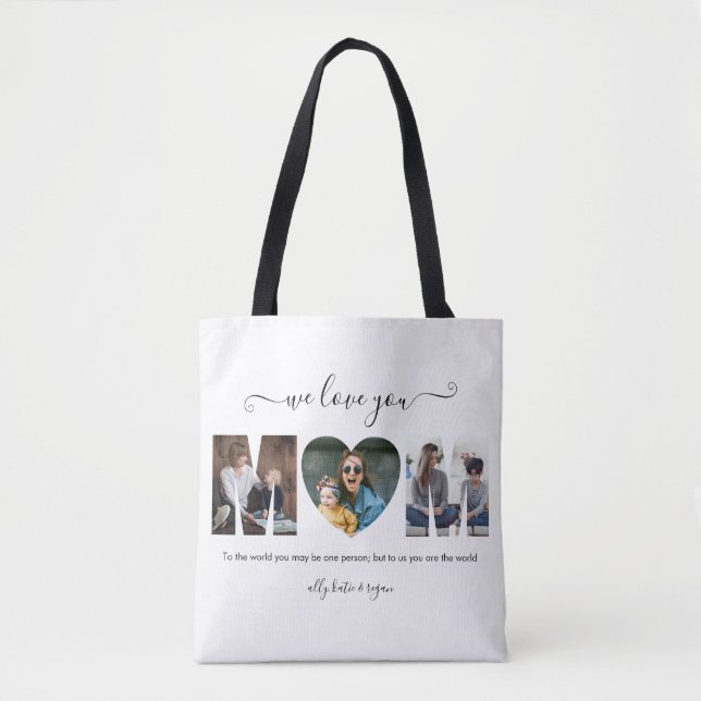 Moderne Typografie MAMA 3 Foto Collage Geschenk fü (Vorderseite)