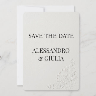 Moderne Typografie Minimalistische Schwarz-Weiß-Ho Save The Date