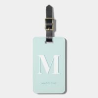Moderne Typografie Mint Turquoise Monogram Initial
