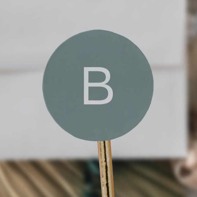 Moderne Typografie-Monogramm-Umschlag Aufkleber (Von Creator hochgeladen)