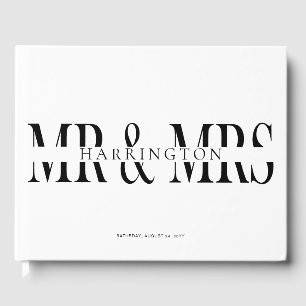 Moderne Typografie Mr. & Mrs. Wedding Gästebuch