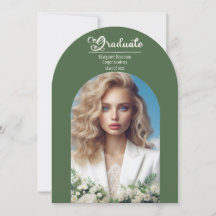 Moderne Typografie muffige Graduate Olive Green Ar