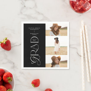 Moderne Typografie-Multi-Foto-Graduierte willkomme Serviette