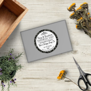 Moderne Typografie Night Camouflage Männerseife Runder Aufkleber