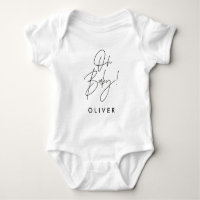 Moderne Typografie Oh Baby Dusche Party Geschenk