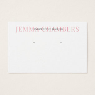 Moderne Typografie Ohrringe Schmuckkarten