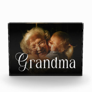 Moderne Typografie Oma individuelles Fotogeschenk Fotoblock