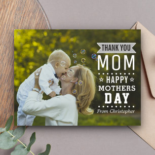 Moderne Typografie Overlay Alles Gute zum Mutterta Postkarte