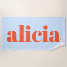 Moderne Typografie Personalisierter Name Blau Oran