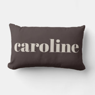 Moderne Typografie Personalisierter Name Erdig Bra Lendenkissen