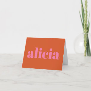 Moderne Typografie Personalisierter Name Pink Or