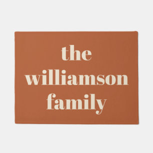 Moderne Typografie - Personalisierter Name   Rost Fußmatte