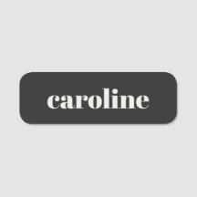 Moderne Typografie Personalisierter Name Schwarz W
