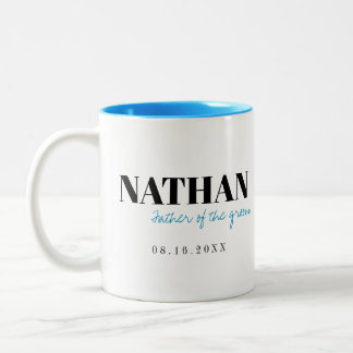 Moderne Typografie Personalisierter Vater des Bräu Zweifarbige Tasse