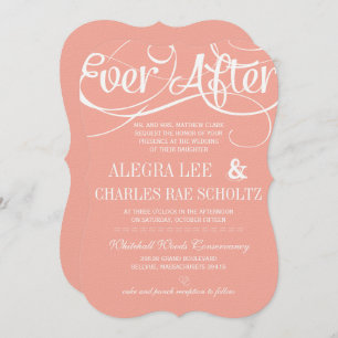 Moderne Typografie Pfirsich nach der Halbpension Einladung