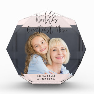 moderne Typografie pink mädchenhafte beste Mama-S Fotoblock