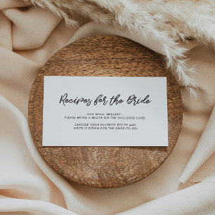 Moderne Typografie Rezeptanfragekarte Begleitkarte