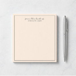 moderne Typografie, rosa vom Schreibtisch des Noti Notizblock