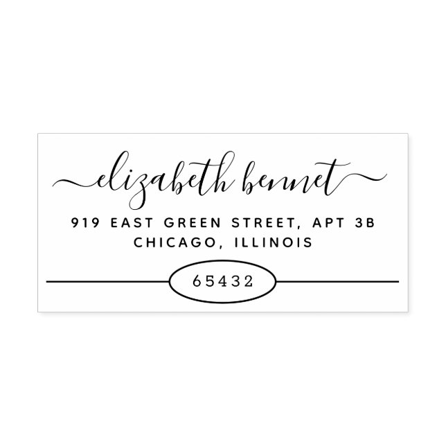 Moderne Typografie-Rücksendeadressen für Mail Art Gummistempel (Prägung)