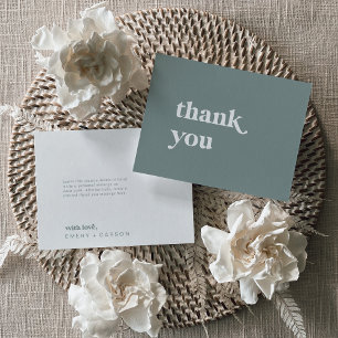 Moderne Typografie   Sage Green Danke Card