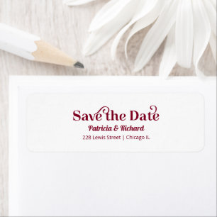 Moderne Typografie Save The Date Rücksendeadresse