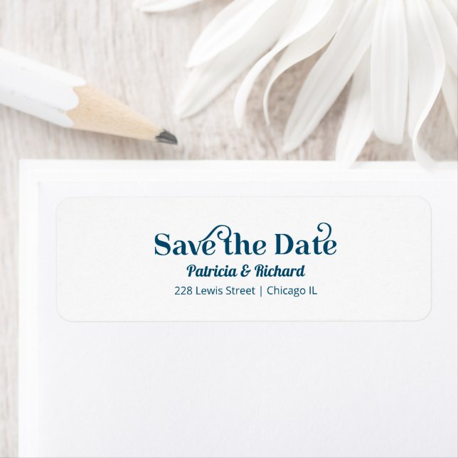 Moderne Typografie Save the Date Rücksendeadresse (Insitu)