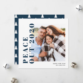 Moderne Typografie schick Frieden im neuen Jahr Feiertagskarte