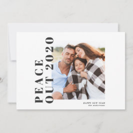 Moderne Typografie schick Frieden im neuen Jahr Feiertagskarte