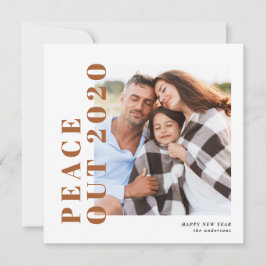 Moderne Typografie schick Frieden im neuen Jahr Feiertagskarte