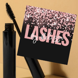 Moderne Typografie Schönheit Makeup Artist Lashes Quadratische Visitenkarte