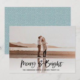 Moderne Typografie-Schrift Blau Foto Weihnachten